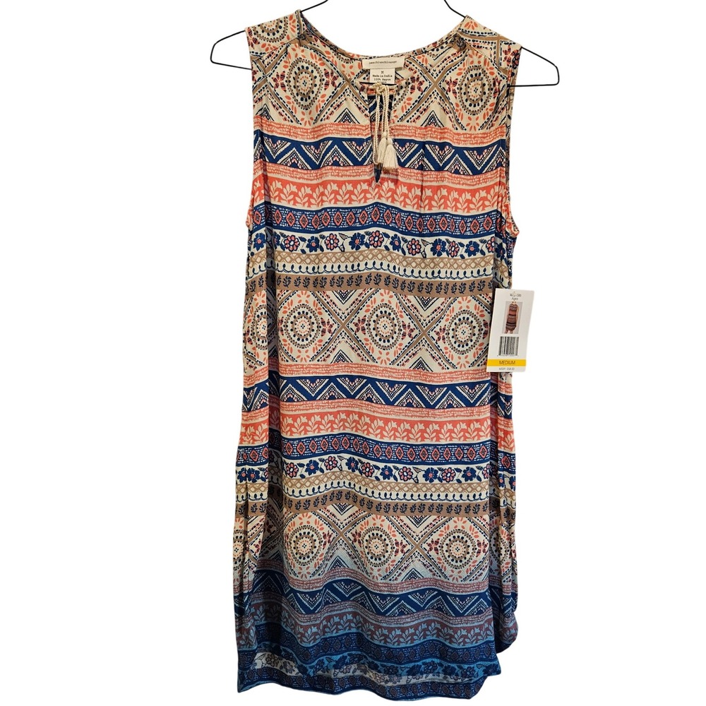 BeachLunchLounge Sleeveless Tassel Dress Bohemian Print Casual